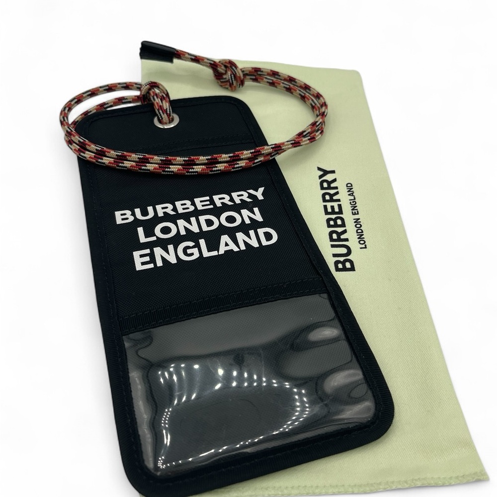 Burberry Logo Print Concert/ Travel Lanyard Necklace Card holder